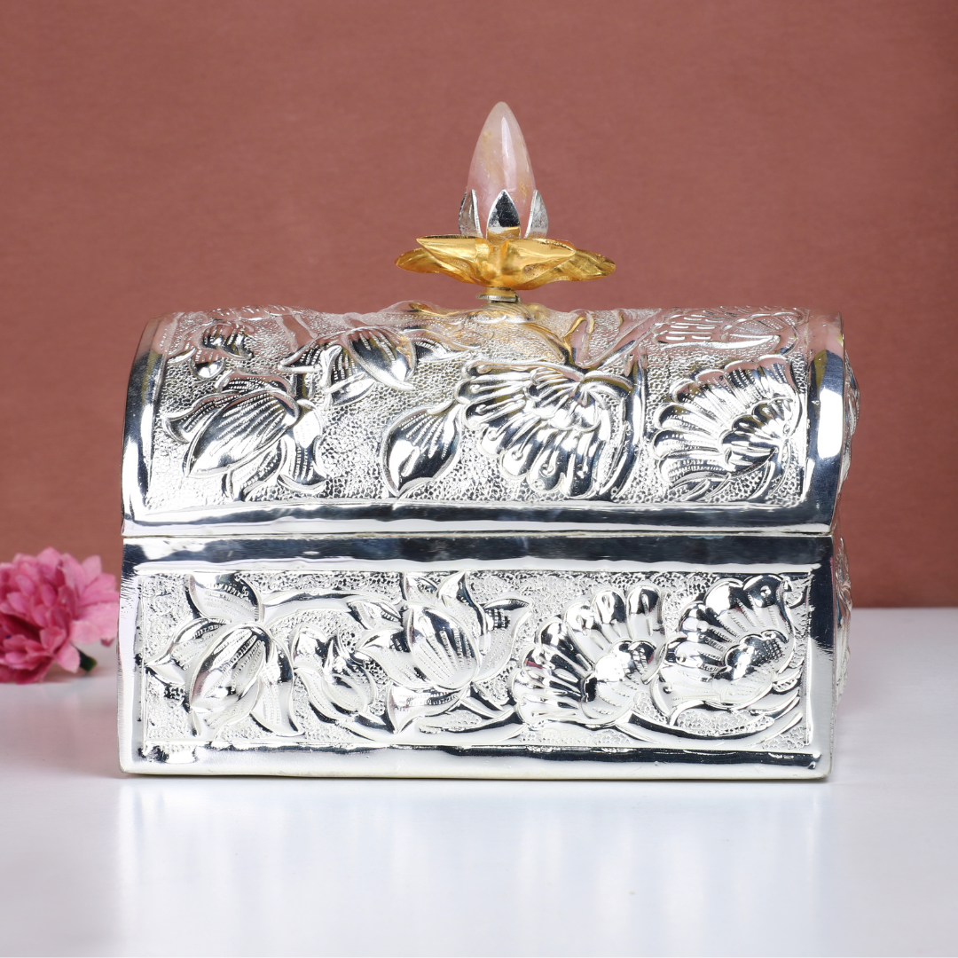 Brass Silver Plated Treasured Box
