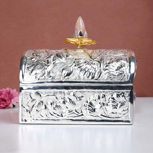 Brass Silver Plated Treasured Box
