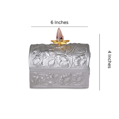Brass Silver Plated Treasured Box