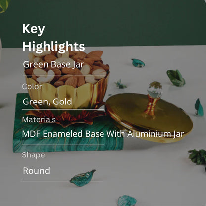 Green Base Metal Jar
